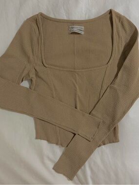 Urban Outfitters Meg square neck long sleeve top